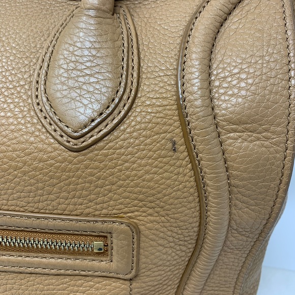 Authentic CELINE Mini camel Leather Luggage Tote Bag - Picture 13 of 16